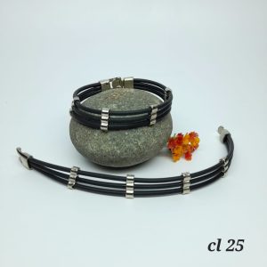 Pulsera 3 tiras caucho