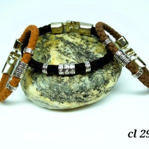 Pulsera trenza gamuza
