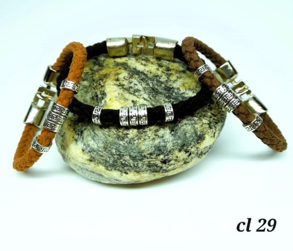 Pulsera trenza gamuza