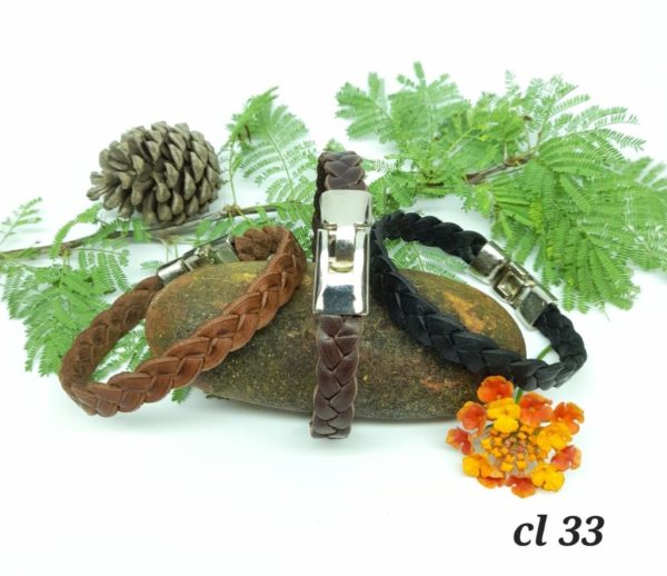 Pulsera trenza cuero