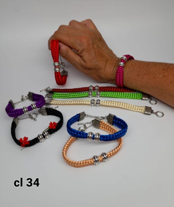 Pulsera trenza seda