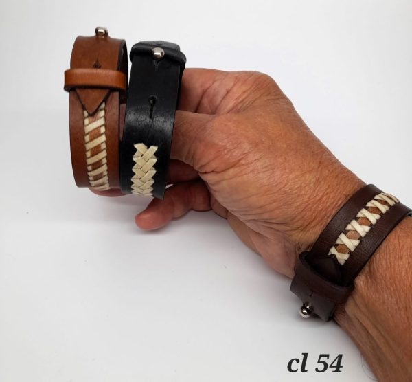 pulsera brazalete de cuero