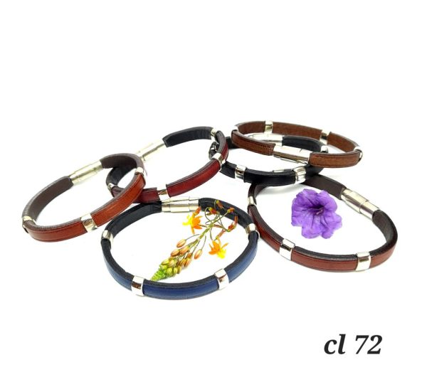 Pulsera de cuero y alpaca