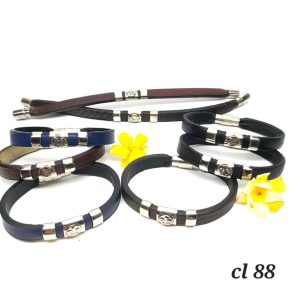 Pulsera de cuero y alpaca