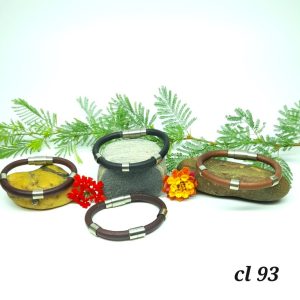 Pulsera cordon de cuero con alpaca
