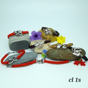 Pulsera de seda y zamak